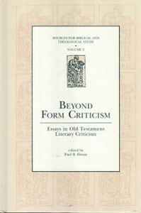 Beyond Form Criticism: Essays in Old Testament Literary Criticism (Sources for Biblical and Theological Study, Vol. 2) 封面