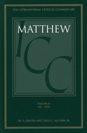 Matthew, Vol. 2, VIII-XVIII (International Critical Commentary) 封面