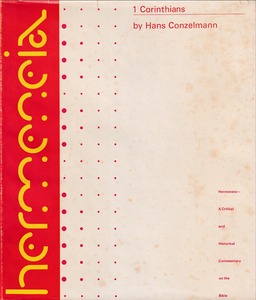 1 Corinthians: A Commentary on the First Epistle to the Corinthians (Hermeneia) 封面