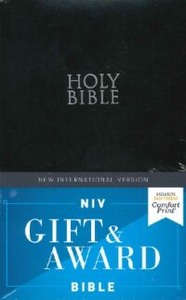 NIV, Gift and Award Bible, Leather-Look, Black, Comfort Print 封面