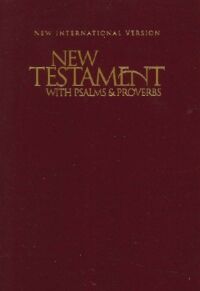 NIV, New Testament with Psalms and Proverbs, Pocket-Sized, Paperback, Burgundy 封面