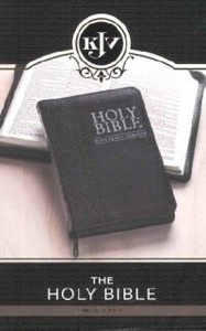 KJV Holy Bible, Compact Zippered Black Faux Leather w/Ribbon Marker, Red Letter 封面