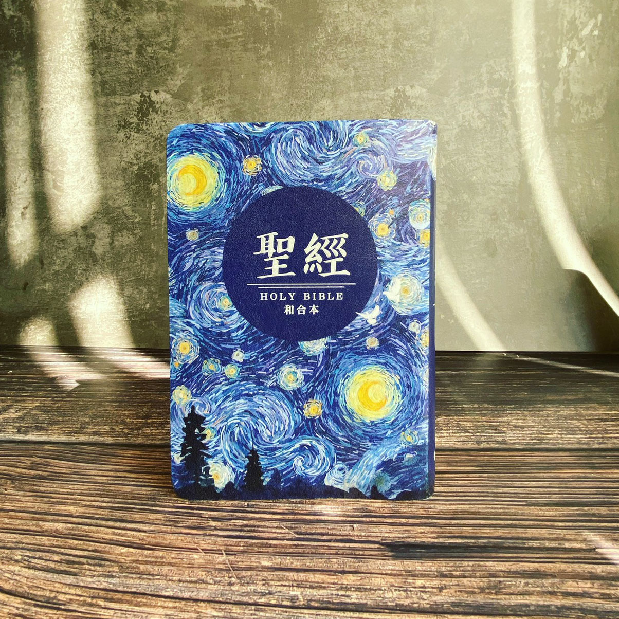 (星空白)彩繪皮面索引-5系列和合本聖經 封面