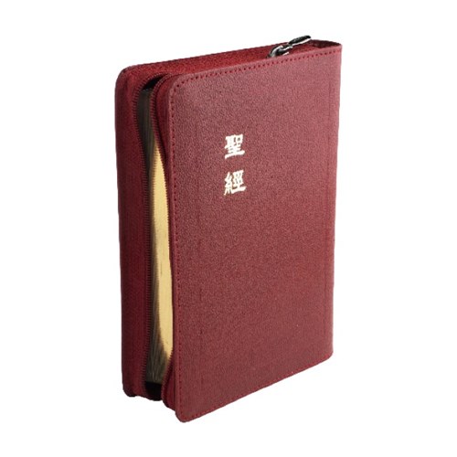 聖經(和合本.輕便型.皮面金邊拉鍊.上帝版.紅) CU57ZRD 封面