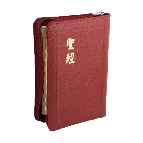 聖經(和合本.輕便型.皮面金邊拉鍊.索引.神版.紅) CU57AZTIRD 封面