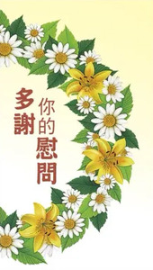 多謝您的慰問：安息禮拜單張（一包30張） 封面