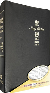 中英對照聖經．新譯本/ESV．黑色仿皮白邊．神字版．標準裝．S13TS01J 封面