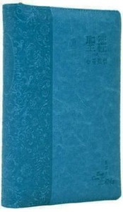 心靈關懷聖經．新譯本．標準裝．神版．藍色儷皮刻花銀邊拉鍊．S27TS03J3 封面