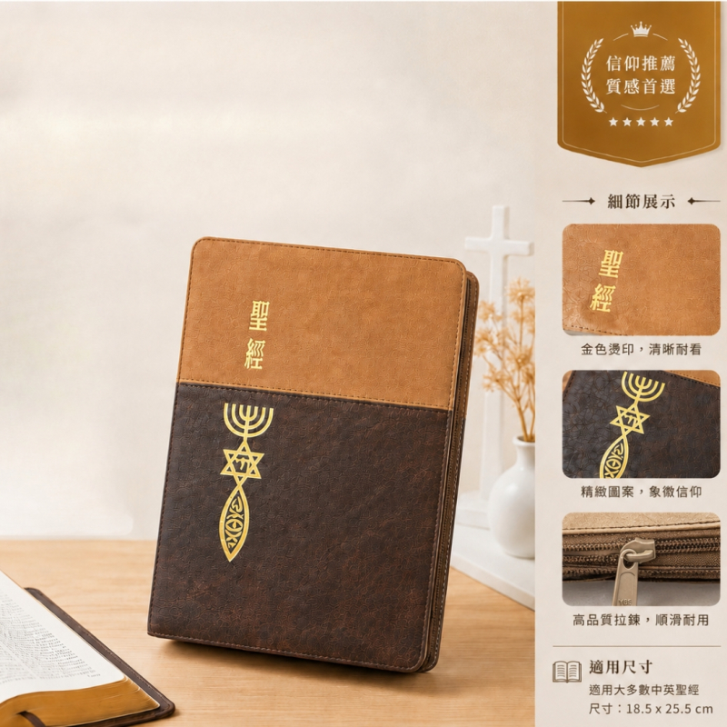 聖經/新標點和合本-大字版(咖金)標題雙色皮面紅字索引(SR87ATTIZ4.101) 封面