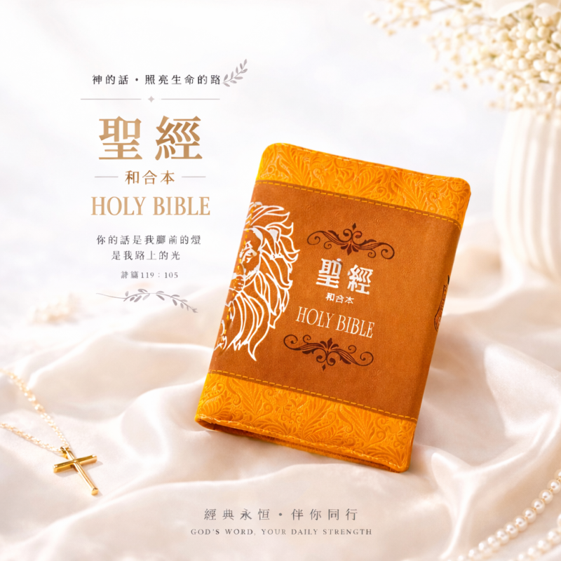 聖經/SR37ATZ4.202/(棕色獅)新標點和合本皮面拉鏈標題雙色紅字版 封面