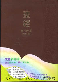 聖經/L23TS11J2-I/新譯本大字版-棕色儷皮金邊拇指索引 封面