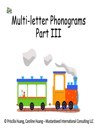 Multi-letter Phonograms Part III 封面