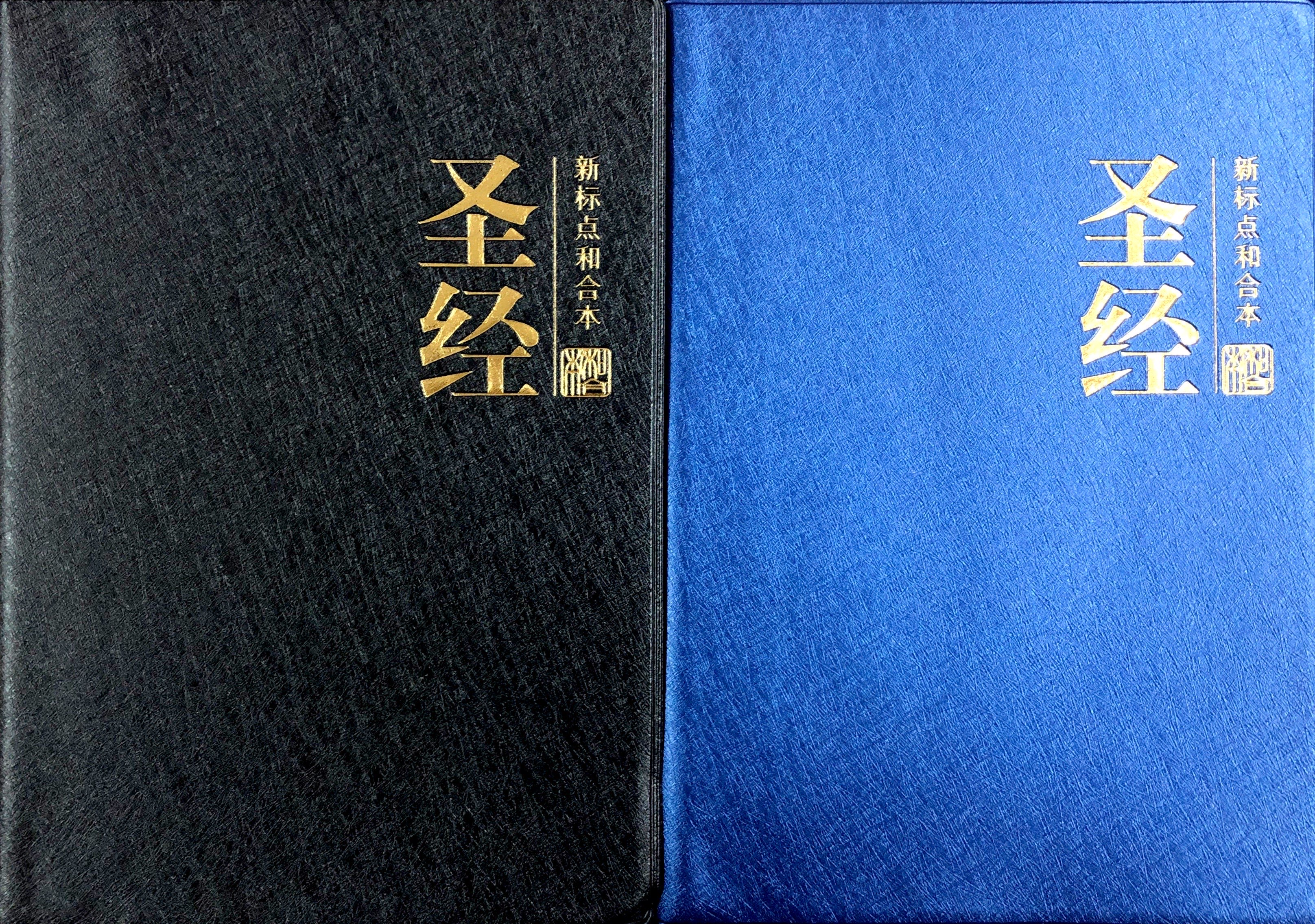 聖經新標點和合本軟皮金邊 [藍/黑] 封面