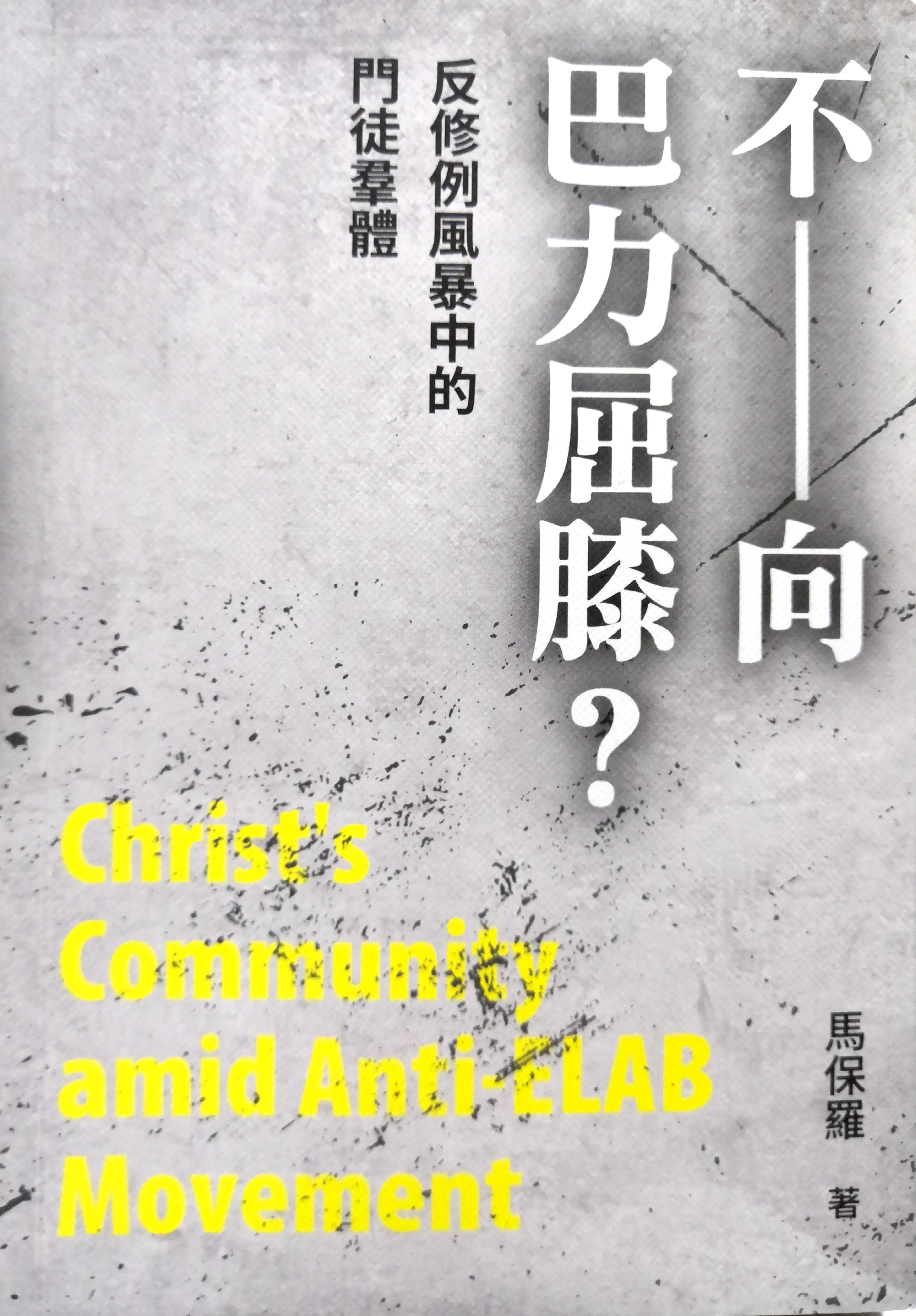 不向巴力屈膝？ ：反修例風暴中的門徒群體 封面