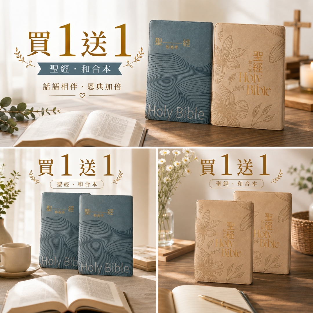 (買1送1)大字皮面拉鍊索引_9系列和合本聖經 封面
