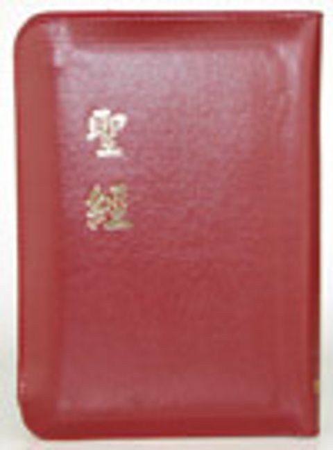 和合本中型聖經（拉鍊 索引 皮面 上帝版） 封面