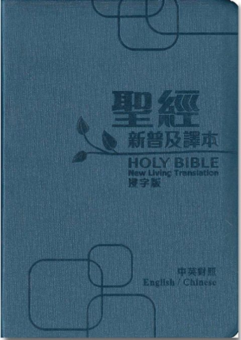 新普及譯本聖經 （浸字版中英對照 皮面/銀邊/珍珠藍） 封面