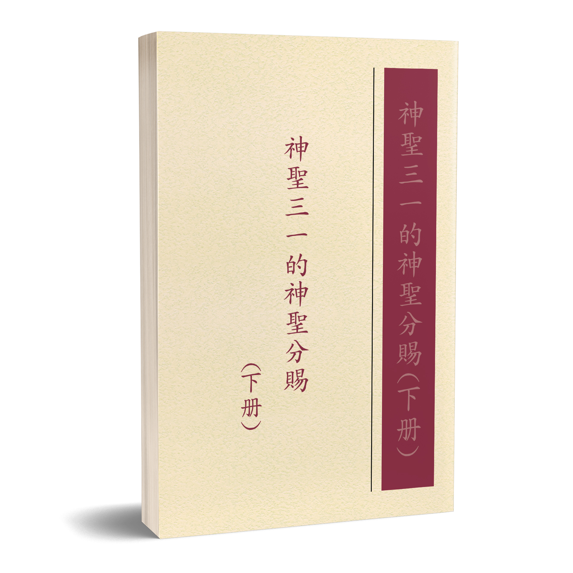 神聖三一的神聖分賜（下冊） 封面