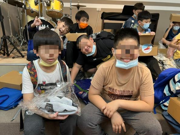 球類是基隆百福1919陪讀班孩子最期待的禮物